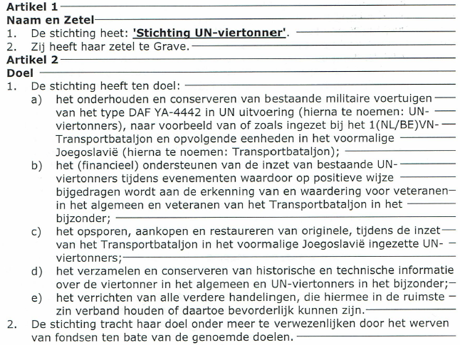 Statuten Artikel 1   Doelstellingen